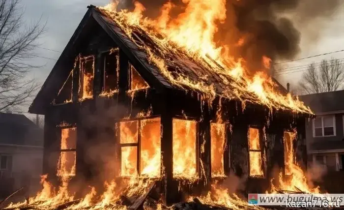 🔥Житель Бугульмы, испытывая ревность, поджег дом.