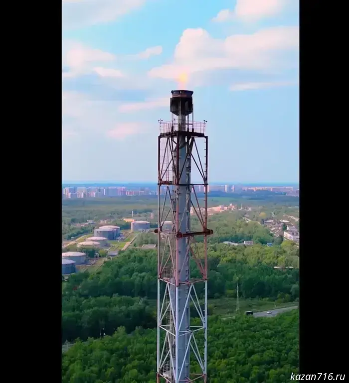 Residents of Kazan were warned about intensified flaring at Kazanorgsintez.