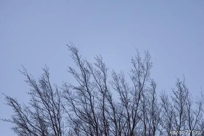 In Tatarstan, wind gusts of up to 17 m/s are expected.