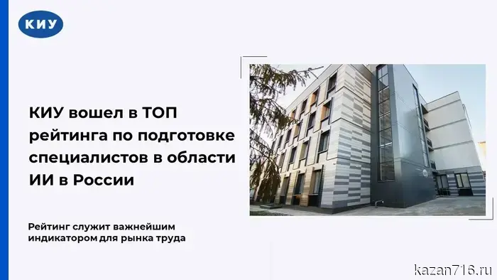 KIU has entered the TOP ranking for training specialists in the field of AI in Russia.