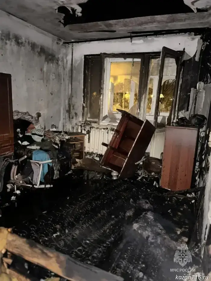 В Казани в результате пожара погиб мужчина.