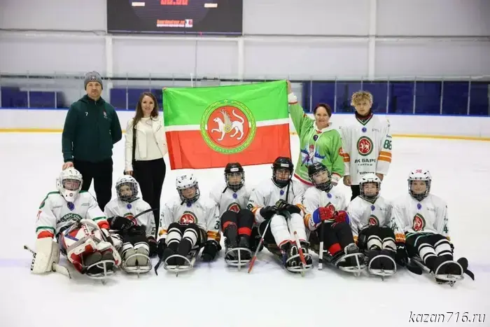 The children's team "Taneko-Sledge" traveled to a sledge hockey tournament in Cheboksary.