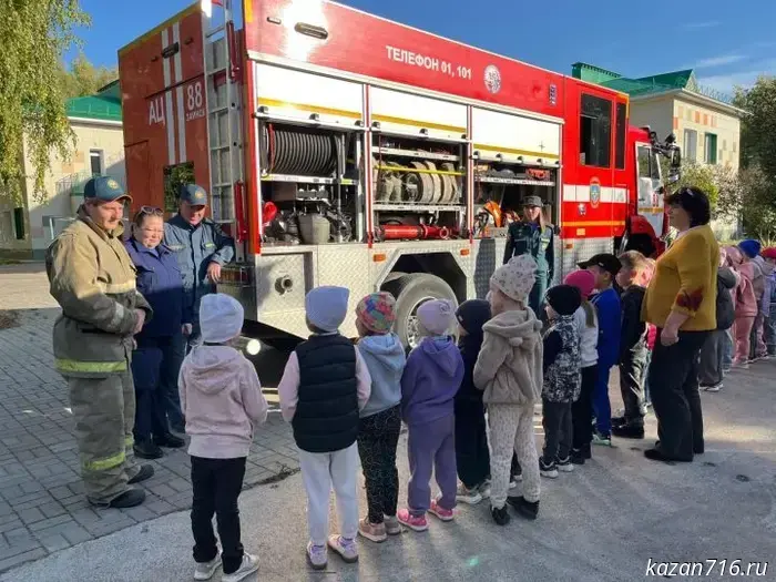 A fire safety lesson was held at the Altynchech kindergarten.