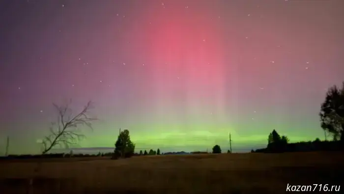 Residents of Tatarstan shared footage of the Northern Lights.