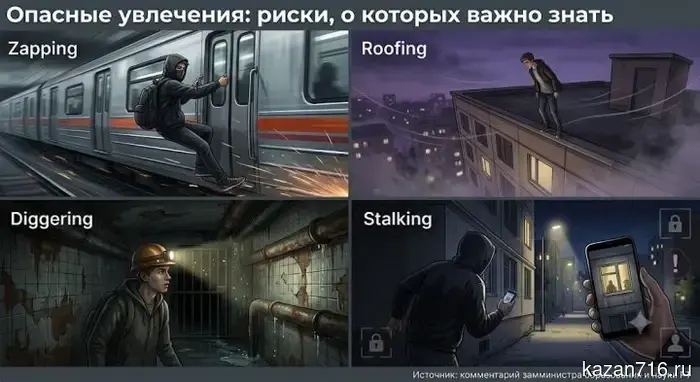 In Tatarstan, the most dangerous extreme hobbies of teenagers have been listed.