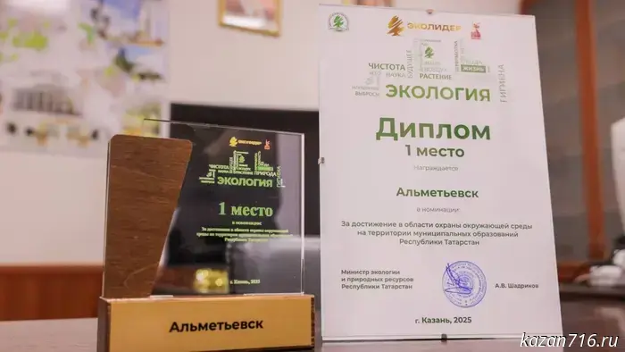 Almetyevsk won the "ECOleader" competition in the field of environmental protection.