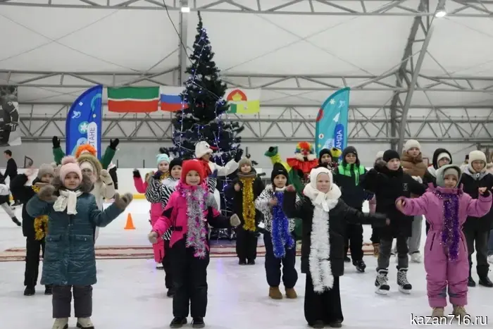 Дрожжановцы праздновали Старый Новый год на льду.
