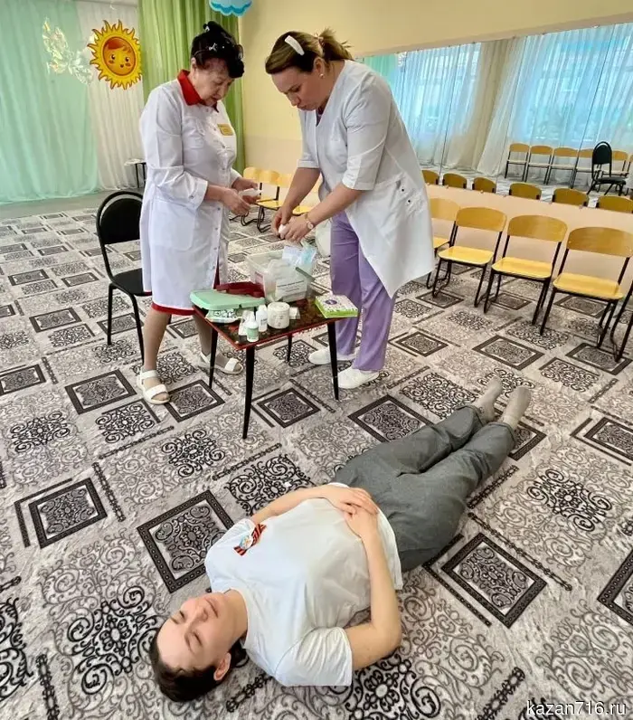 Occupational safety: a nurse from Zainsk Central District Hospital held a master class on first aid.