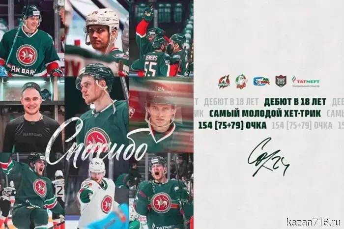 410 матчей, 154 очка и две серебряные медали: «Ак Барс» простился с нападающим Ильей Сафоновым.