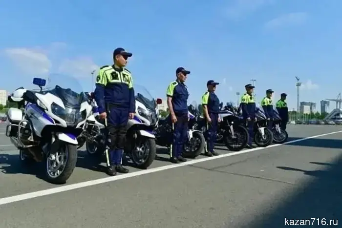 In Tatarstan, motorcycle patrols of the traffic police have taken to the roads.