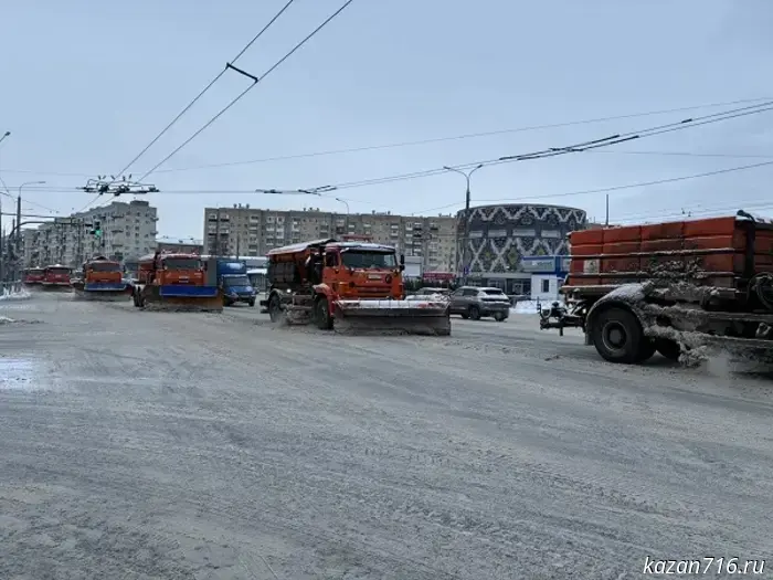 В течение суток в Казани убрали 18,4 тысячи тонн снега.