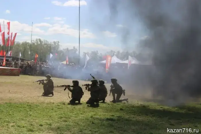 How they fought, loved, and won: a grand performance was showcased at the Yelabuga stadium for Victory Day.