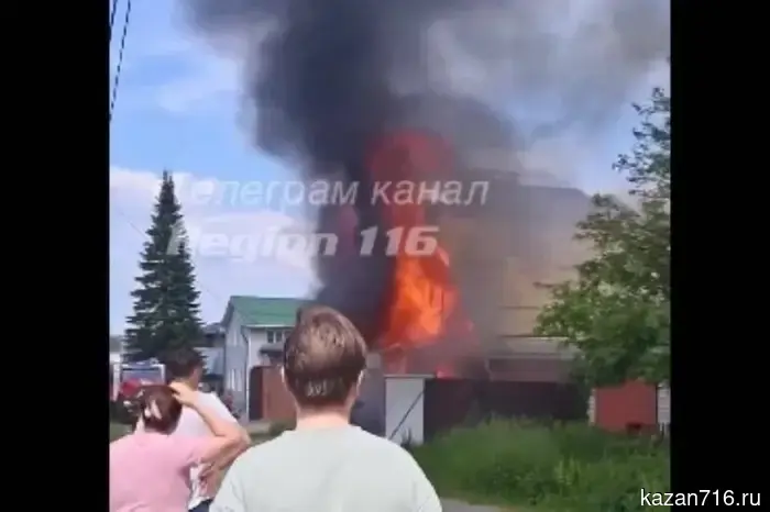 Fire in a private house and sauna: a woman was hospitalized with burns in Kazan.