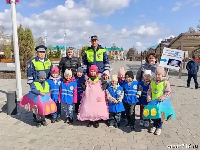 In Zainsk, a road safety event was held with the participation of preschoolers.