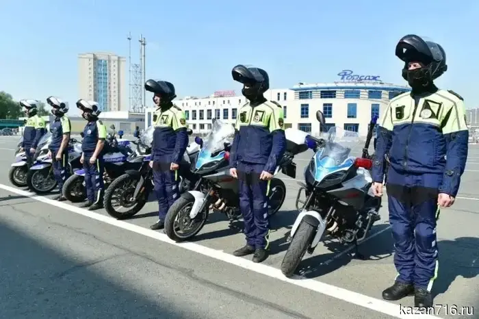На территориях Татарстана приступил к выполнению обязанностей мотопатруль полиции.