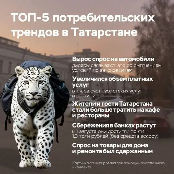 Потребительские тенденции в Татарстане: ремонт отложен, на первом месте — сбережения и путешествия.