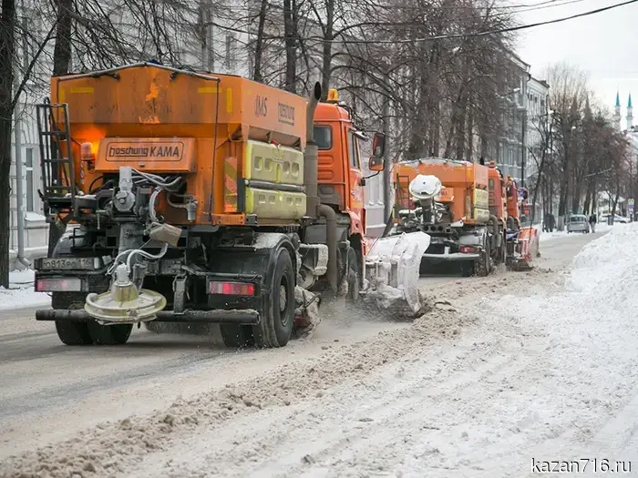 In a day, 4,800 tons of snow were removed from the streets of Kazan.