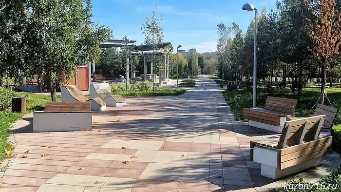 Работы по благоустройству парка «Молодежный» в Заинске завершены.