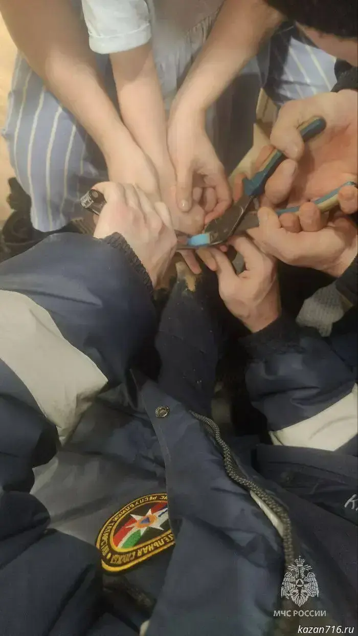 In Kazan, rescuers were called twice within 24 hours because of rings stuck on a finger.