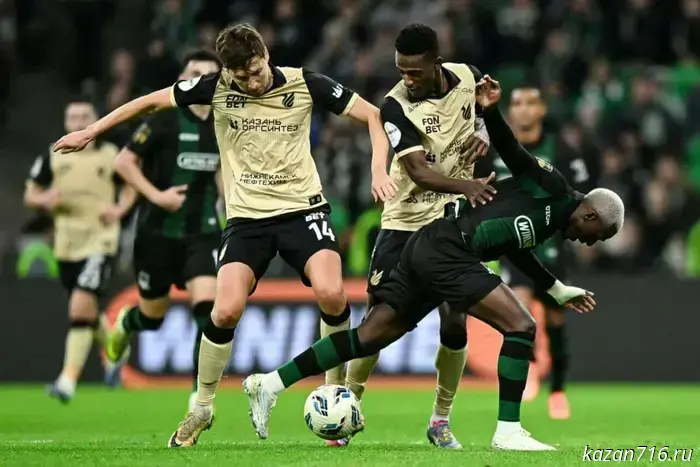 «Рубин» проиграл «Краснодару» с минимальным счетом в 13-м туре РПЛ.