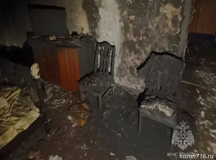 In Kazan, a man died in a fire that went unnoticed.