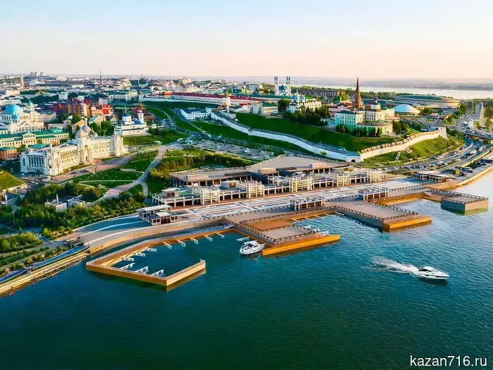 На Кремлевской набережной Казани будет построено три новых причала.
