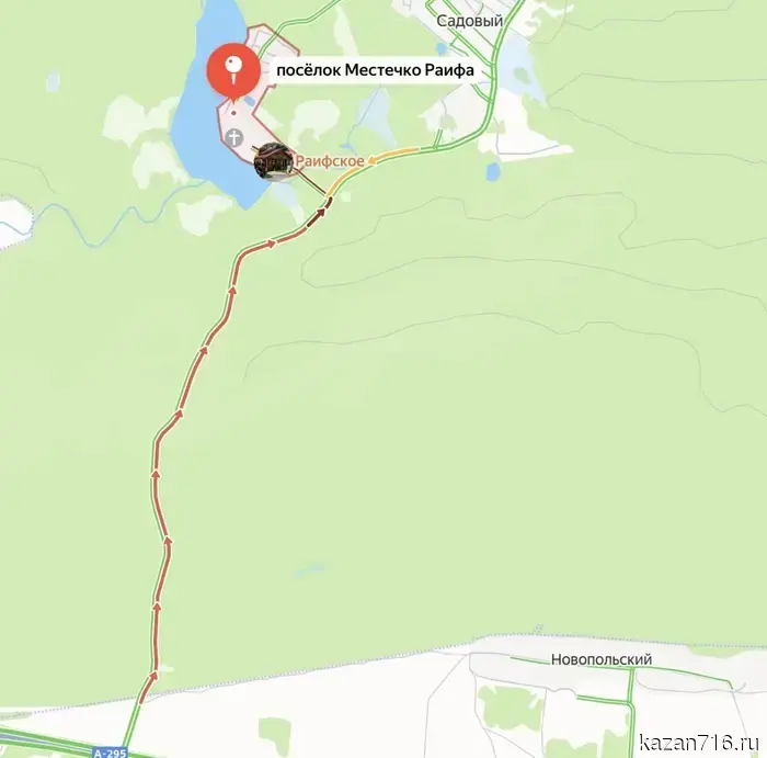 A multi-kilometer traffic jam has formed again on the approach to Raifa.