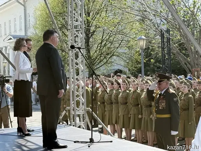 «Отделять добро от зла без чат-ботов»: В КФУ состоялся Студенческий марш Победы.