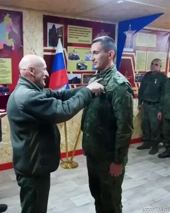 Soldiers from Tatarstan were awarded on the front line.