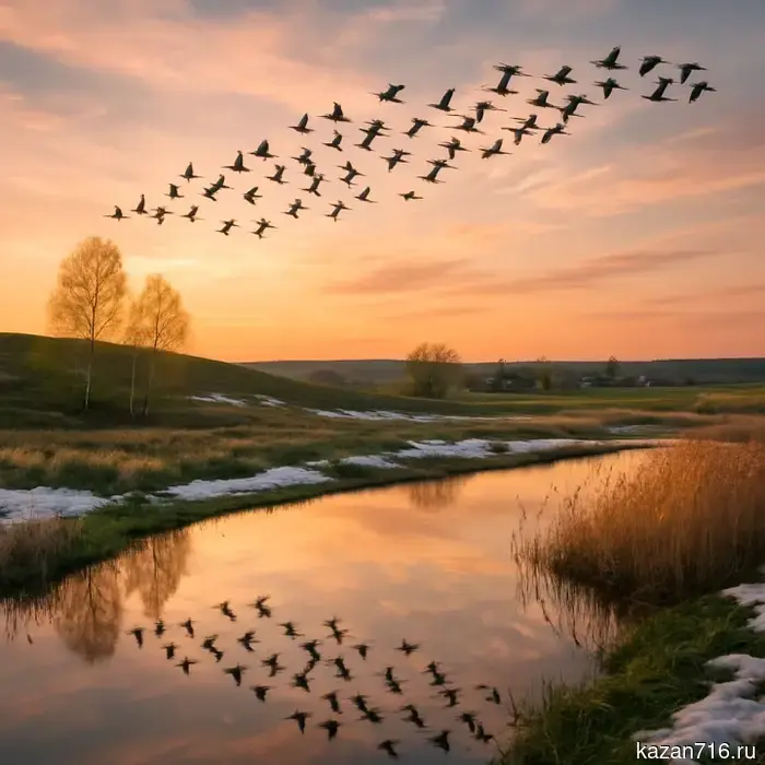 Mass return of migratory birds to Tatarstan: signs of spring