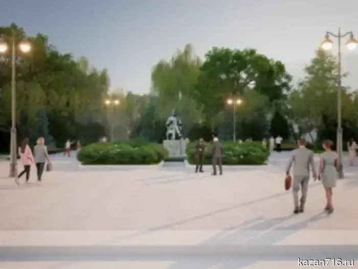 В Казани проведут обустройство площади, расположенной перед памятником Бутлерову.