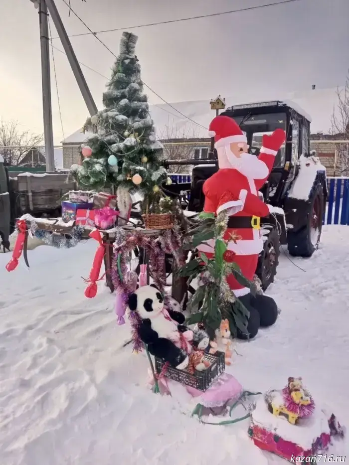 Семья Шакуровых из села Кульбаево-Мараса удивила район новогодним чудом.