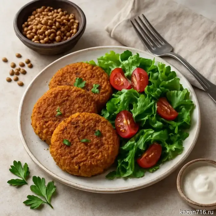 Чечевичные котлеты: легкий постный рецепт с ярким вкусом и полезными свойствами.