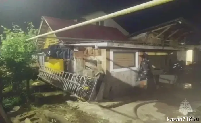A man was injured in a fire at a bathhouse in Kazan.