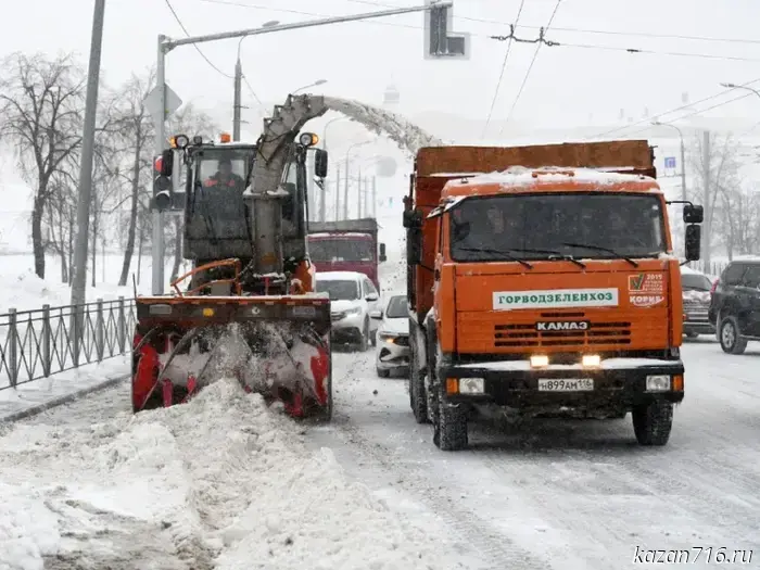 In Kazan, 17.7 thousand tonnes of snow were removed in 24 hours.