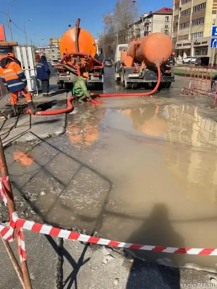 The Universiade village in Kazan was flooded due to a clogged sewer.